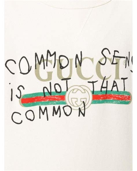 common sense is not that common gucci hoodie|who wrote the gucci slogan.